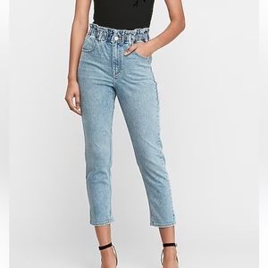 Express mom jean  paper-bag waist
